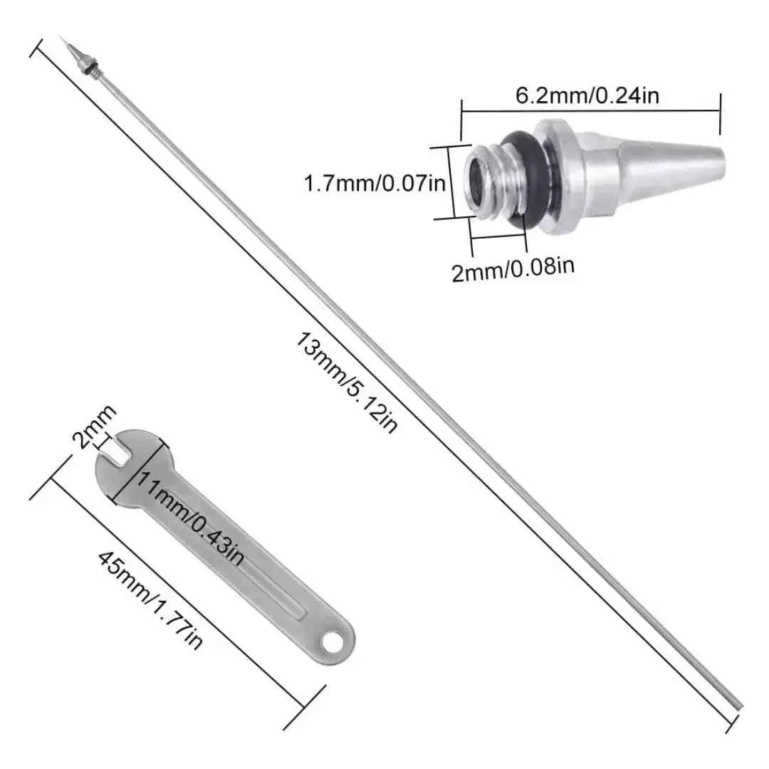 Aiguilles et buses 0.2, 0.3 et 0.5 mm