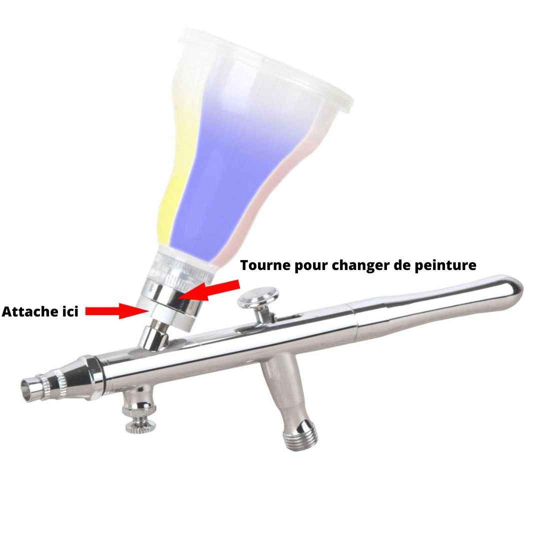 Aérographe Premium BD-330 et compresseur AS-186