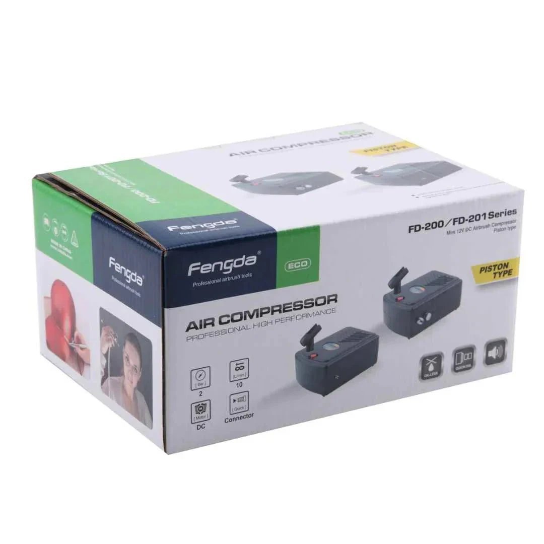 Aérographe BD-182K + mini compresseur + nettoyant et pot de purge