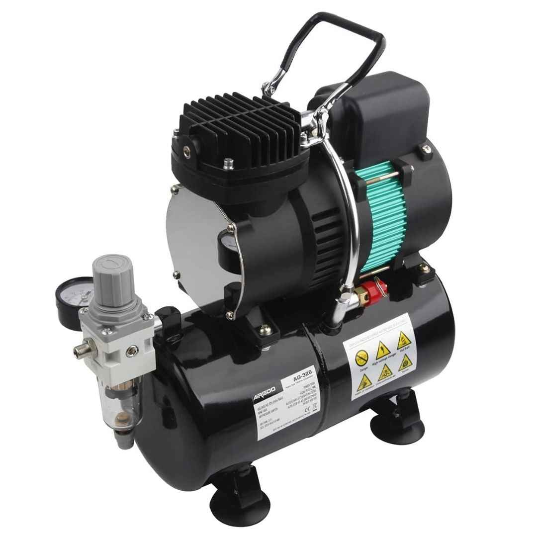 Compresseur aérographe professionnel avec double ventileur